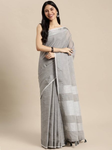 Rekha Maniyar Kalini Soft Linen Blend Saree