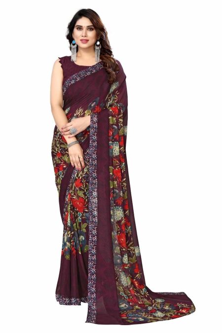 Luxury Bloom Drape Georgette Saree