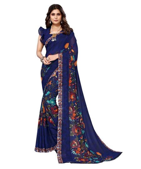 Digital Floral Georgette Saree