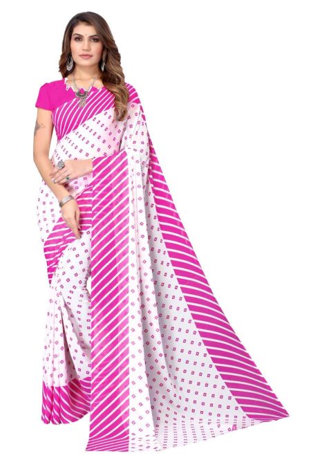 Candy Crush Drape Georgette Saree