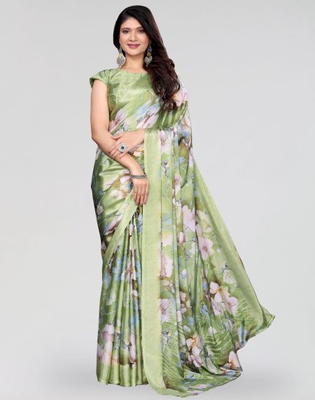Georgete Saree With Lace 101