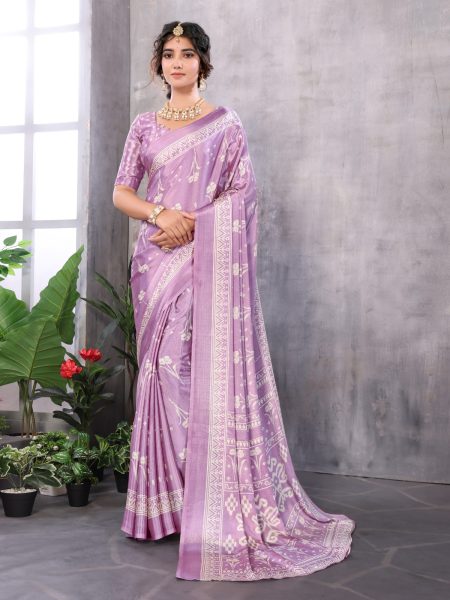 Georgete Saree With Lace 104