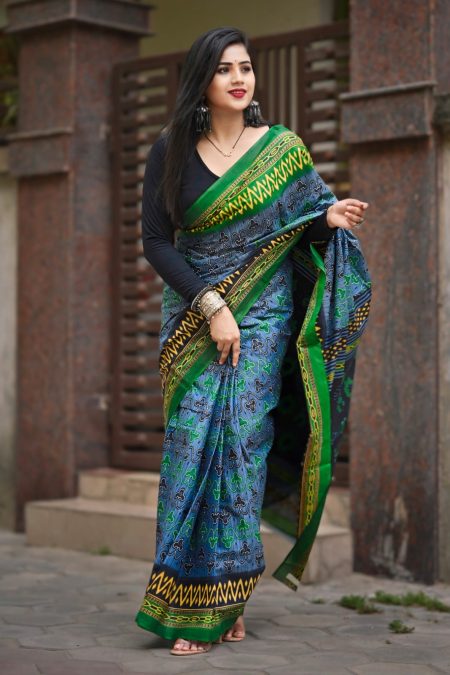 ITISKA Royal Azure Heritage Saree