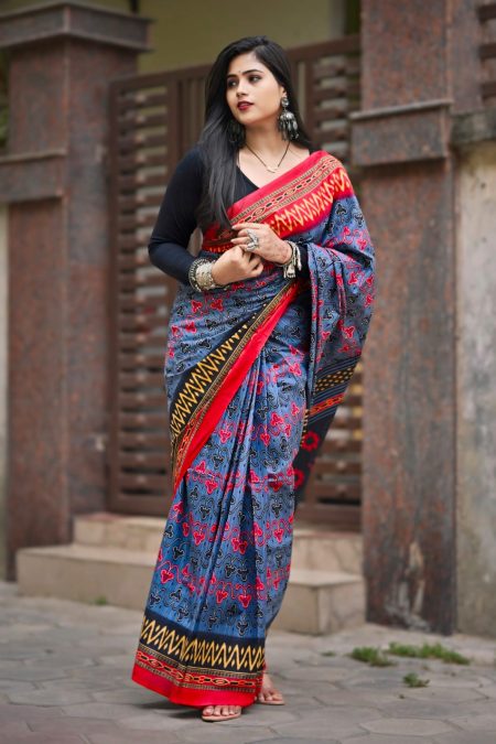 ITISKA Royal Azure Heritage Saree