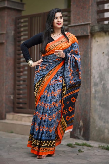 ITISKA Royal Azure Heritage Saree