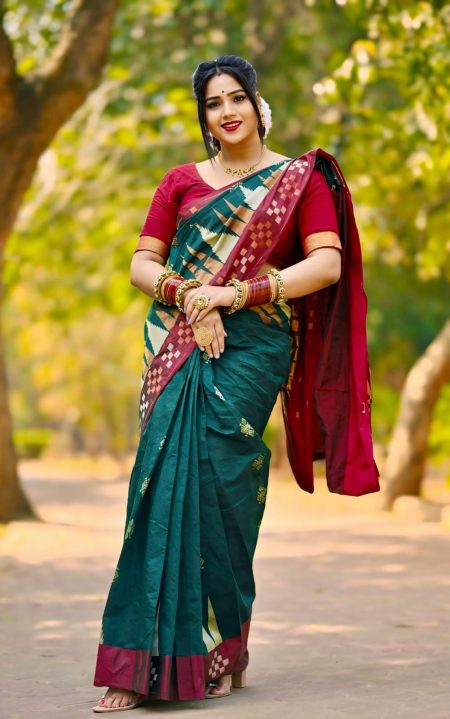 ITISKA Emerald Royale Heritage Saree