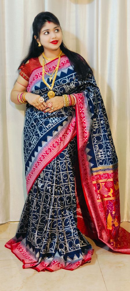 ITISKA Midnight Ruby Heritage Saree