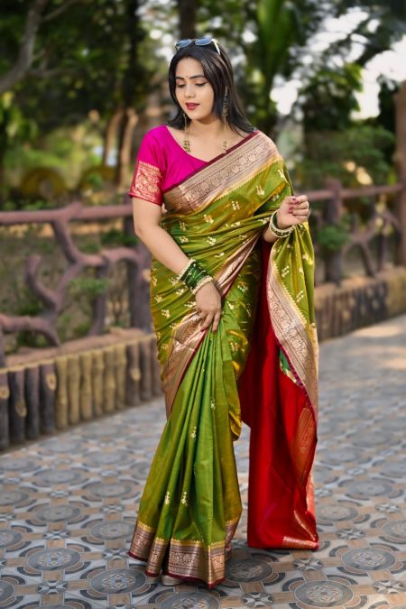 ITISKA Harita Rajnigandha Silk Saree